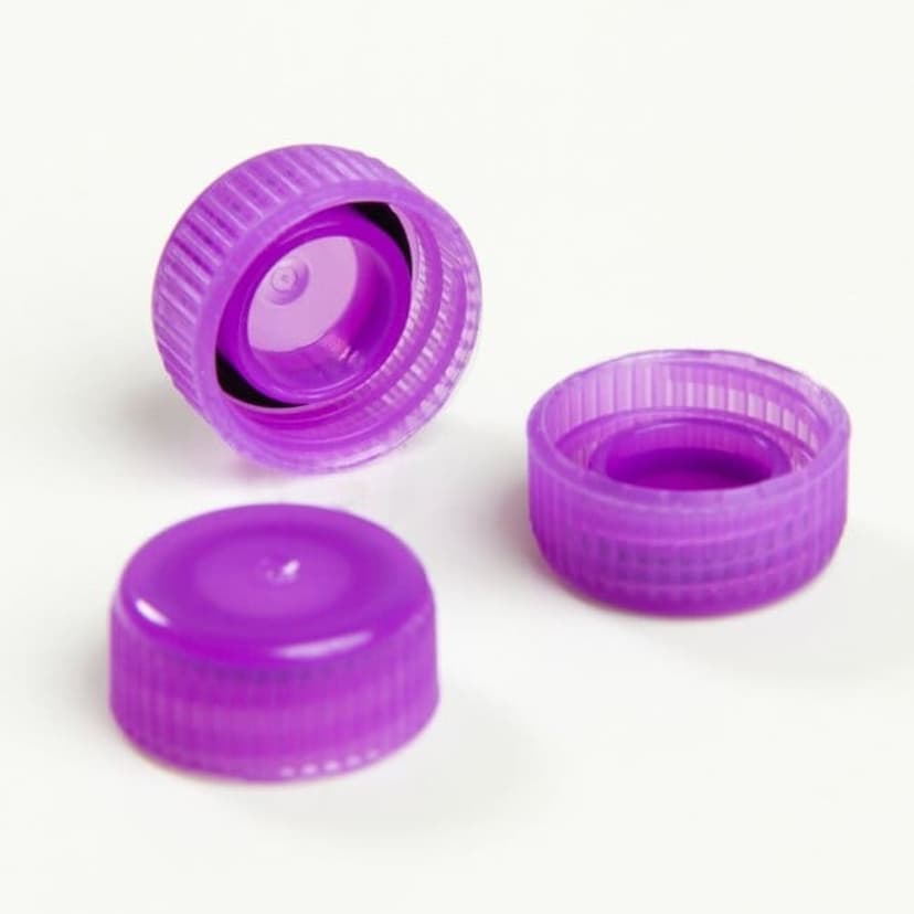 Screw Cap with O-ring, Violet CapNoTube,St Ebeam500xPK,5KxCS