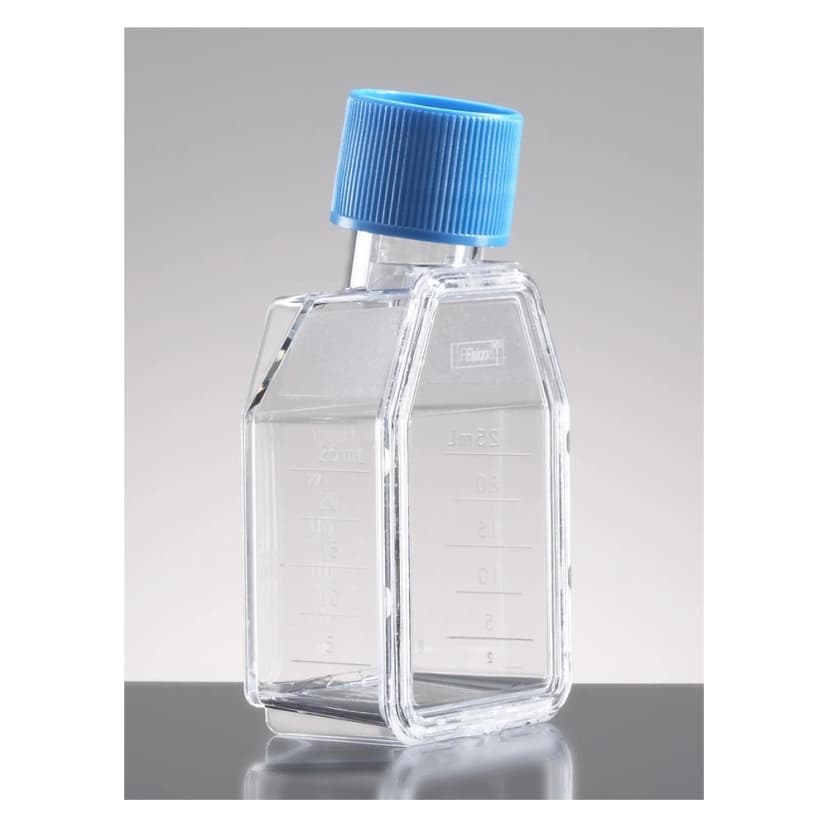 Falcon® 12.5cm² Rectangular Canted Neck Cell Culture Flask with Blue Vented Screw Cap
