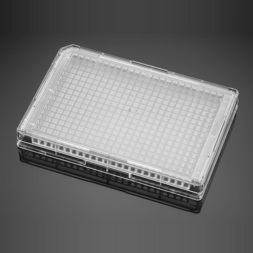 Corning BioCoat Poly-D-Lysine 384 Well Clear Flat Bottom Microplate, with Lid, 5/Pack, 50/Case