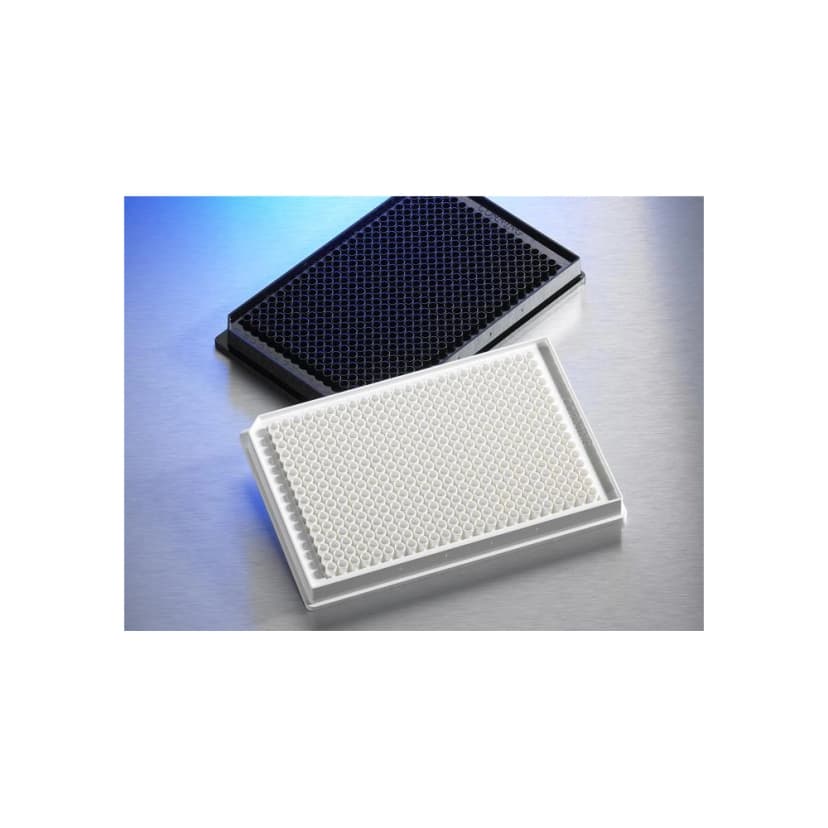 Corning 384 Well Low Flange White Flat Bottom Polystyrene High Bind Microplate, 10per Bag, without Lid, Nonsterile