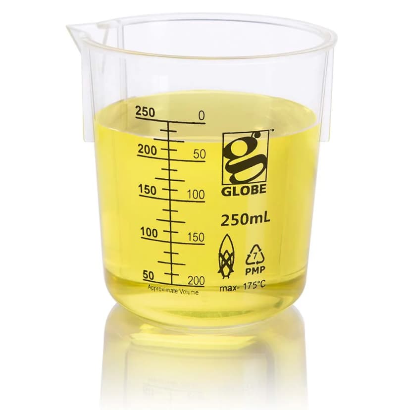 Beaker, Diamond Essentials, Griffin Style, Low Form, Printed Graduations, PMP, 250mL, 6/Bag
