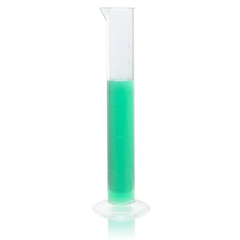 Cylinder, Measuring, Diamond Essentials, Class A, PMP, Molded Graduations, tall form, 500mL