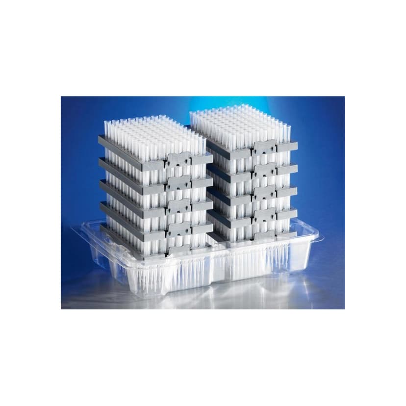 Corning DeckWorks 1 - 300µL Pipet Tips, Graduated, Reload System, Natural, Non-Sterile, Polypropylene, 96 Tips/Deck, 10 Decks/Pack, 4 Packs/Case.