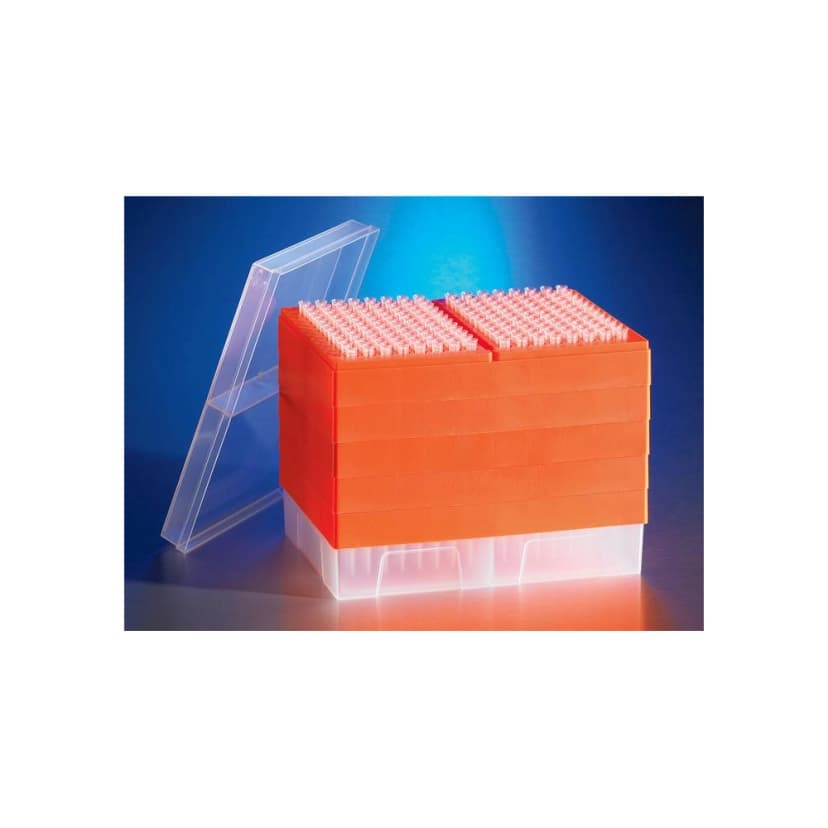 Corning DeckWorks 1 - 200µL Pipet Tip Station, Graduated, Non-Sterile, Polypropylene, 192 Tips/Layer, 5 Layers/Pack, 5 Packs/Case.