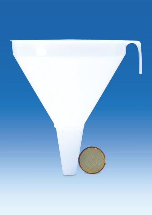 Large Funnel, PP, dia=200mm, Length 200mm, stem dia=22mm, pack 6