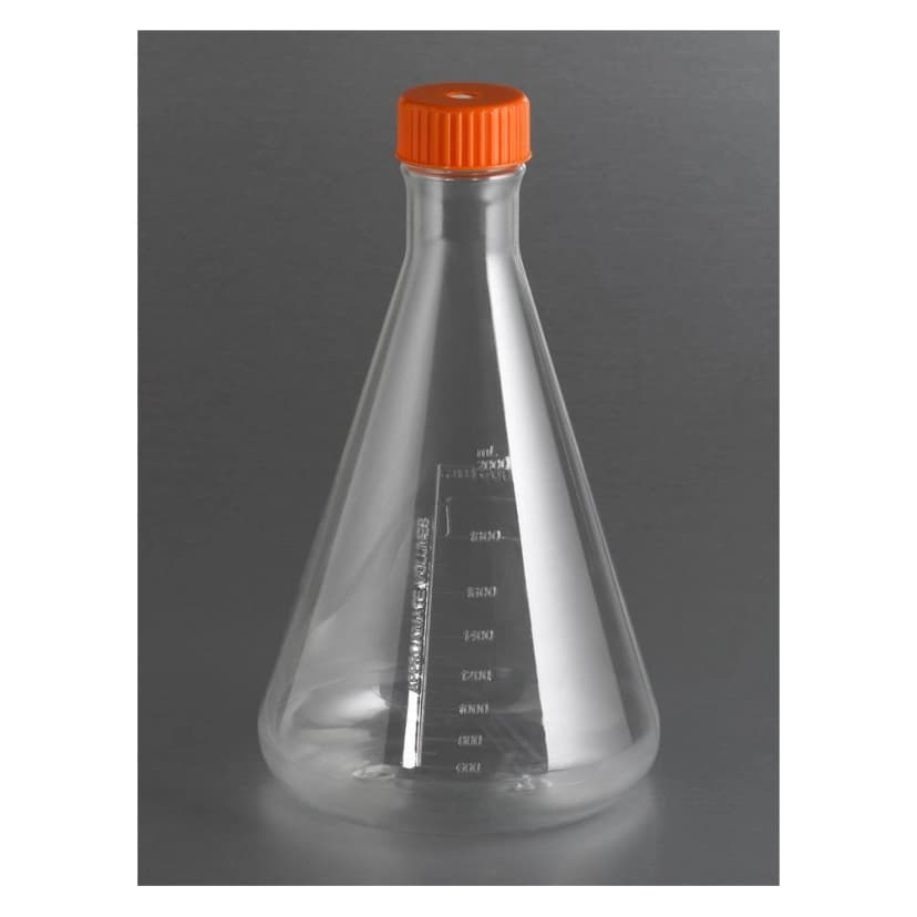 Corning 1L Polycarbonate Erlenmeyer Shake Flask with Vent Cap,Sterile,1/Bag,25/Case