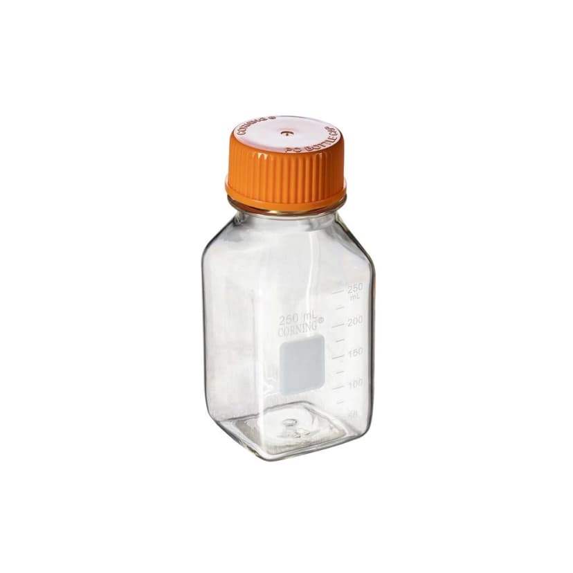 Corning 250mL Square Polycarbonate Storage Bottles with 45mm Caps