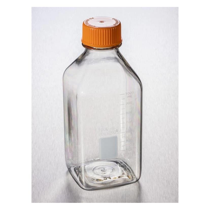 Corning 1L Square Polycarbonate Storage Bottles with 45mm Caps