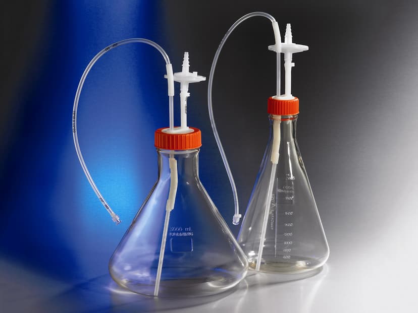 Corning 250ml Polycarbonate Erlenmeyer Shake Flask with 1/8" ID C-Flex and Male Luer Lok Disconnect and with a 0.2m Vent,Sterile,1/bag,4/case