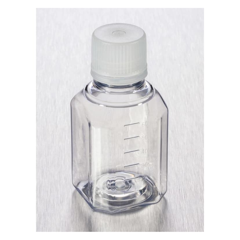 Corning Storage Bottle 60mL,18mm HDPE Screw Cap,PET, Sterile,Bulk, 12/Tray, 96/Case