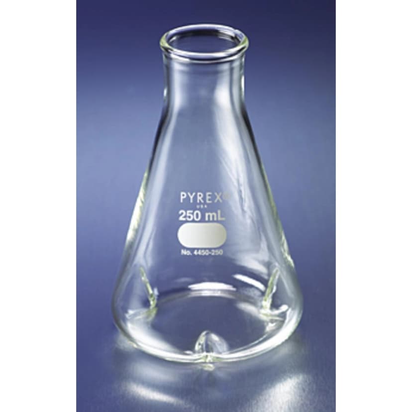PYREX 500mL Narrow Mouth Erlenmeyer Flask with Baffles