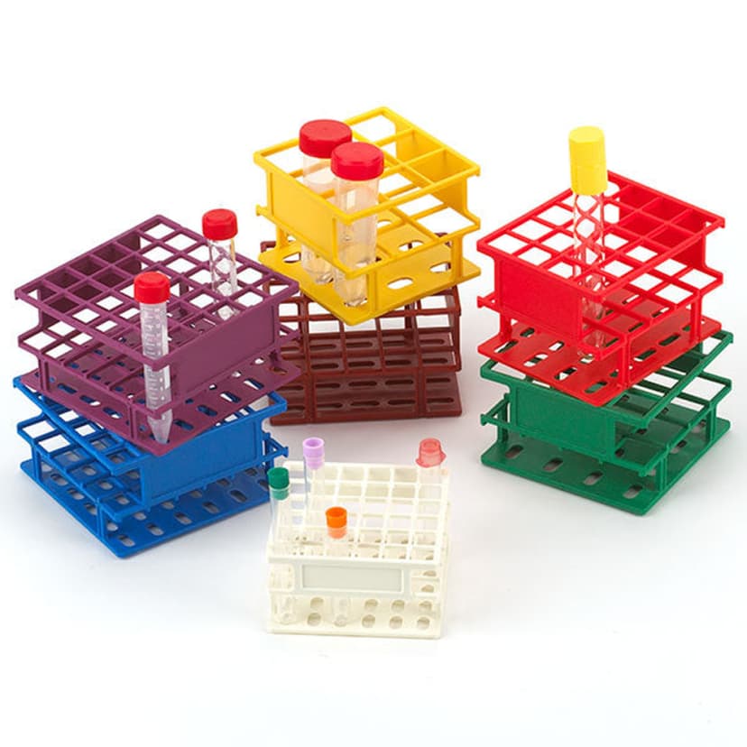 Wireless Tube Rack, 20mm, Half Size: 20-Place, Nylon, Yellow