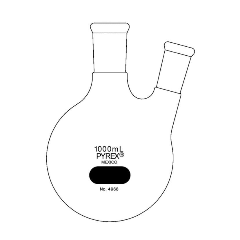 PYREX Replacement 1L Two Neck Boiling Flask