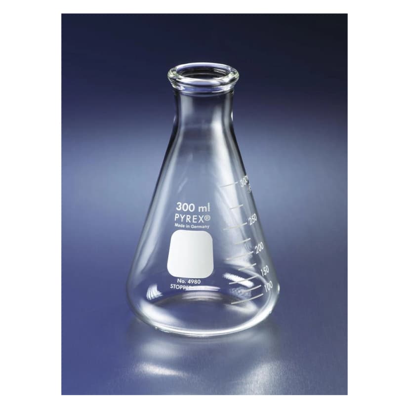 PYREX 2L Narrow Mouth Erlenmeyer Flasks with Heavy Duty Rim