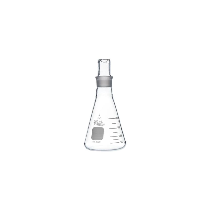 PYREX 250mL Narrow Mouth Erlenmeyer Flask with PYREX Standard Taper Stopper