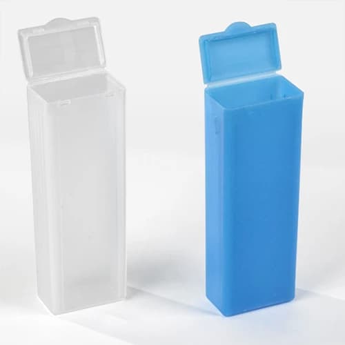 Slide Mailer, Polypropylene, Flip Top, for 5 Slides, Blue