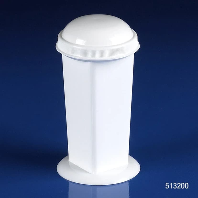 Coplin Microscope Slide Staining Jar, 5-10 Place, PP, White, Screw Cap