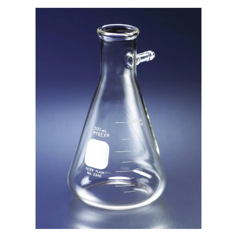 PYREX 500mL Heavy Wall Filtering Flasks with Sidearm Tubulation