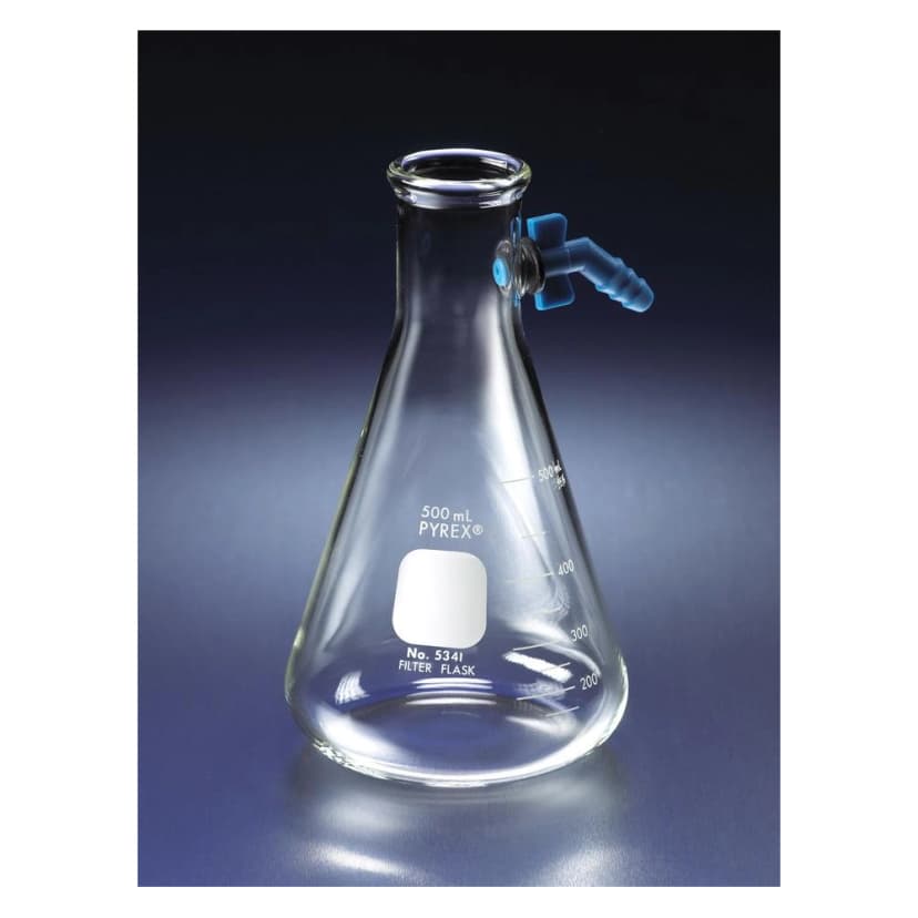 PYREX 4L Heavy Wall Filtering Flasks with Replaceable Tubulation