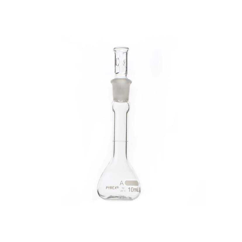 PYREX 10mL Class A Volumetric Flasks with PYREX Glass Standard Taper Stopper