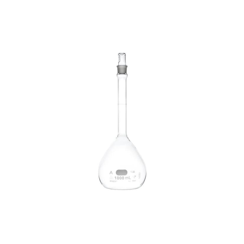 PYREX 1L Class A Volumetric Flasks with PYREX Glass Standard Taper Stopper