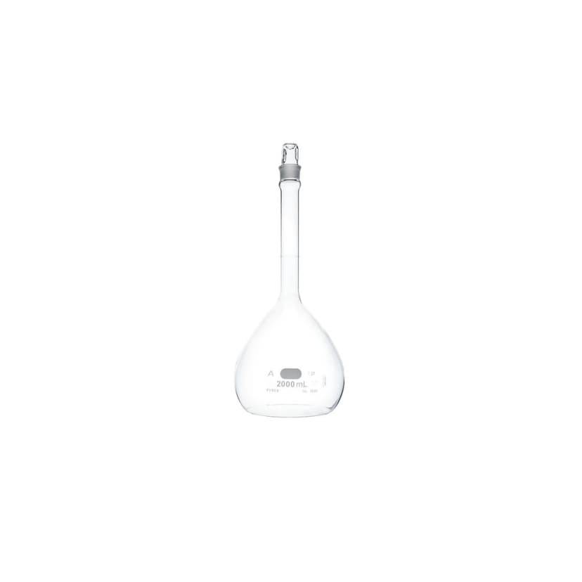 PYREX 2L Class A Volumetric Flasks with PYREX Glass Standard Taper Stopper