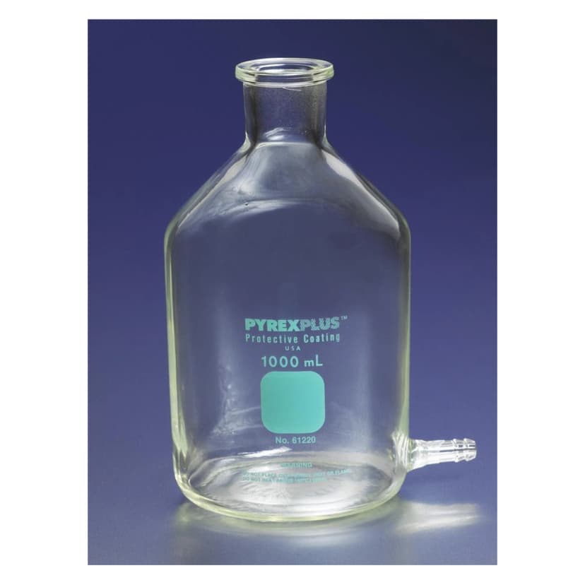 PYREXPLUS Coated 2L Aspirator Bottle with Bottom Sidearm
