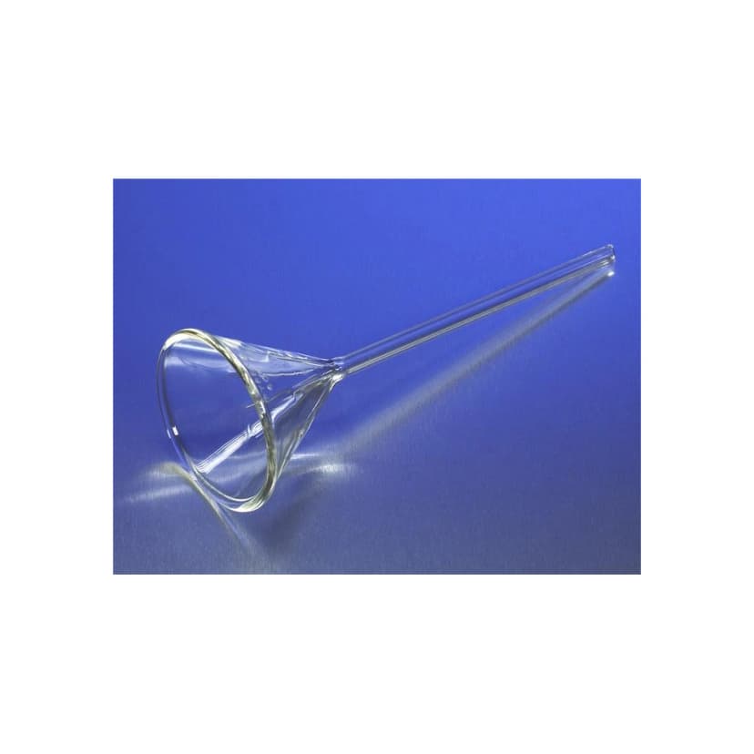 PYREX 75mm Diameter 60° Angle Fluted Funnel with Long Stem