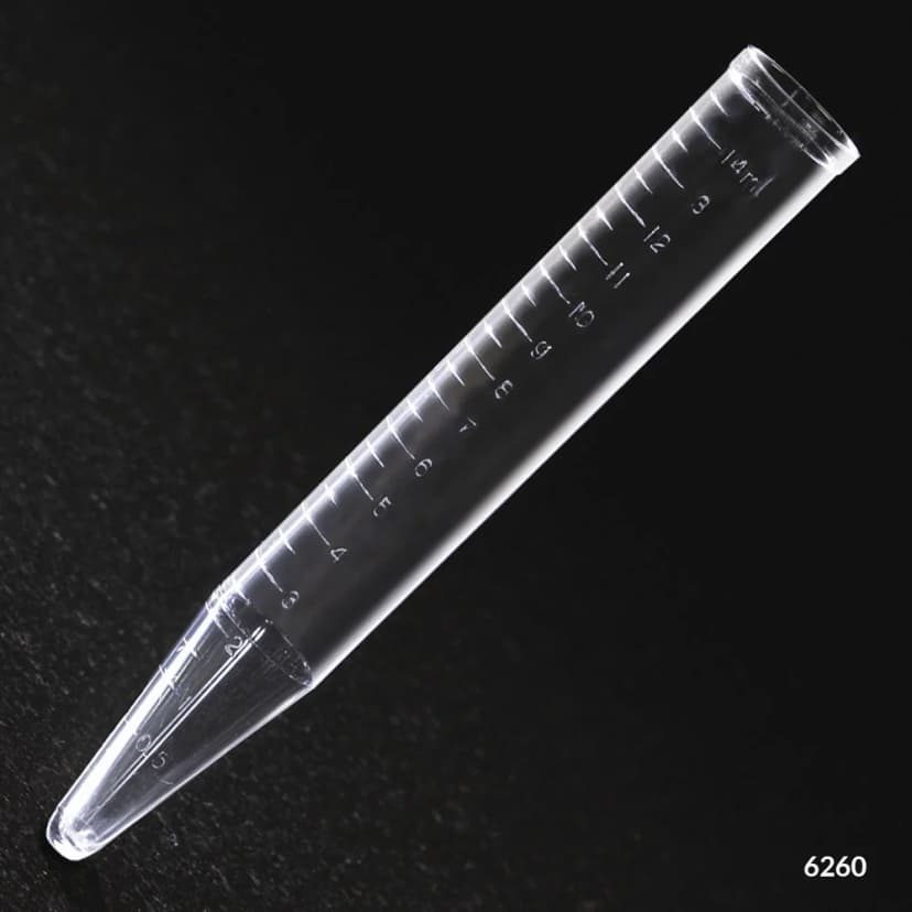 Centrifuge Tube, 15mL, PS, Molded Graduations, 250/Bag