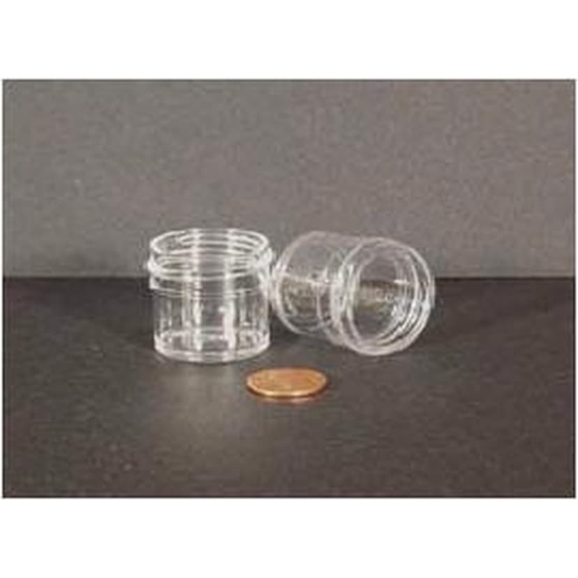 Jar, Wide Mouth, 7.5mL (1/4oz), PP, 33mm Opening, 1 x 1"  (Screw Cap Packaged Separately)