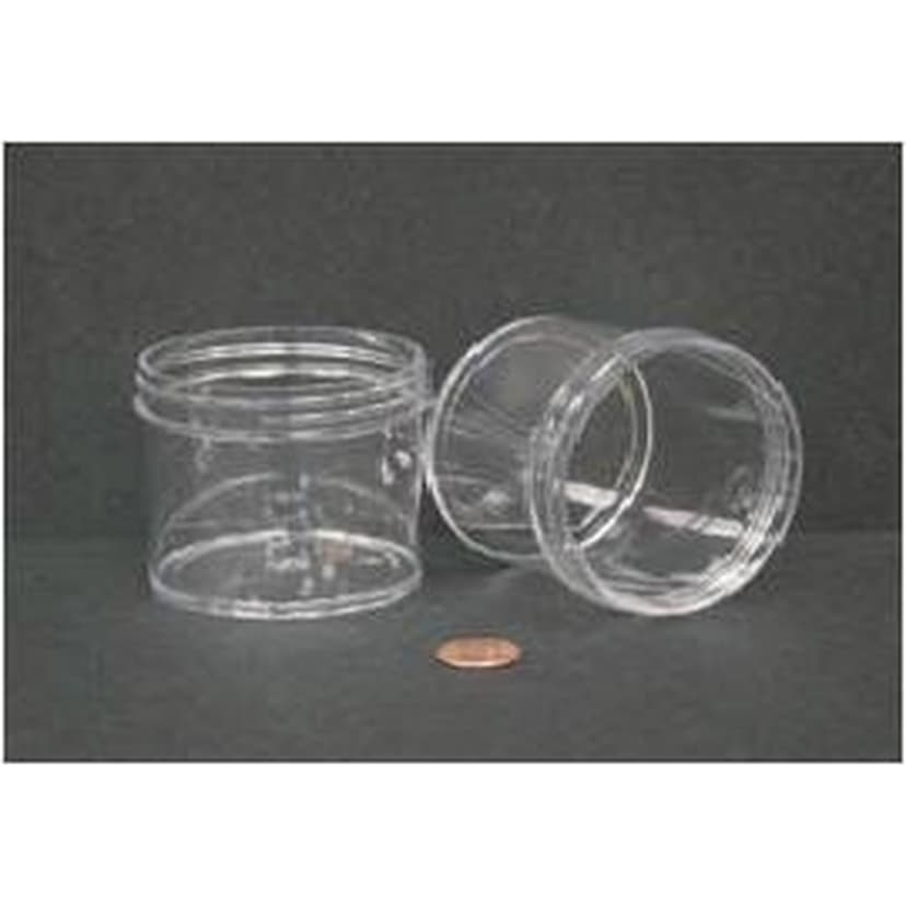 Jar, Wide Mouth, 120mL (4oz), PS, 70mm Opening, 2 7/16 x 2 3/16"   (Screw Cap Packaged Separately)
