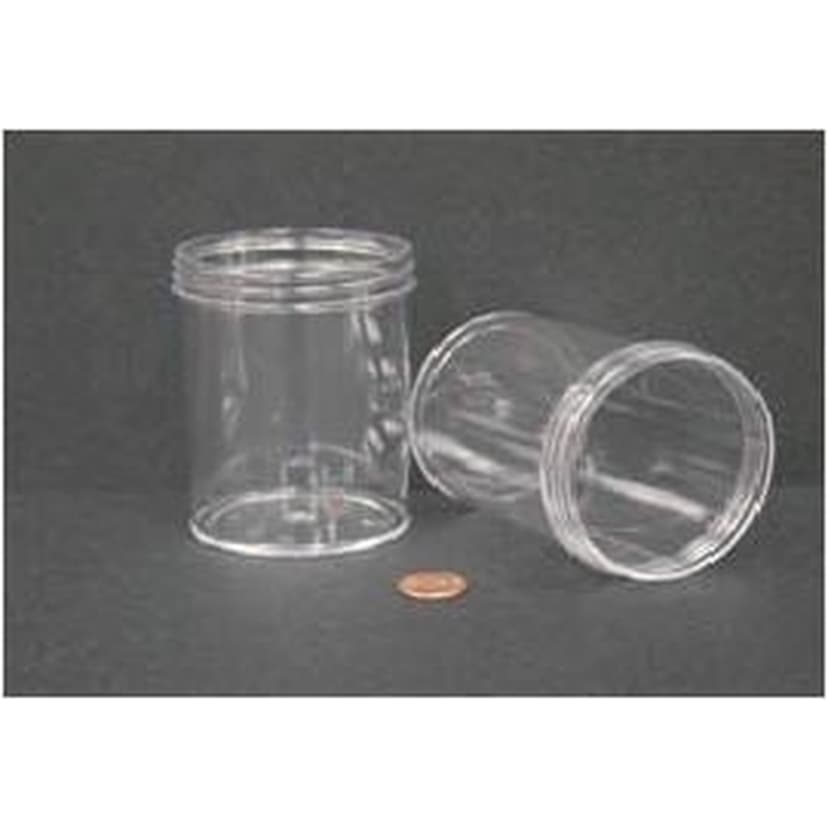 Jar, Wide Mouth, 240mL (8oz), PS, 70mm Opening, 2 7/16 x 3 3/8"   (Screw Cap Packaged Separately)