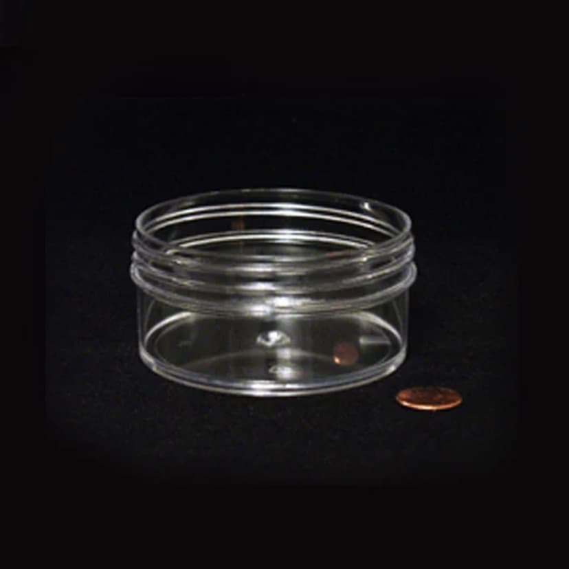 Jar, Wide Mouth, 120mL (4oz), PS, 89mm Opening, 3 3/16 x 1 3/8" (Screw Cap Packaged Separately)