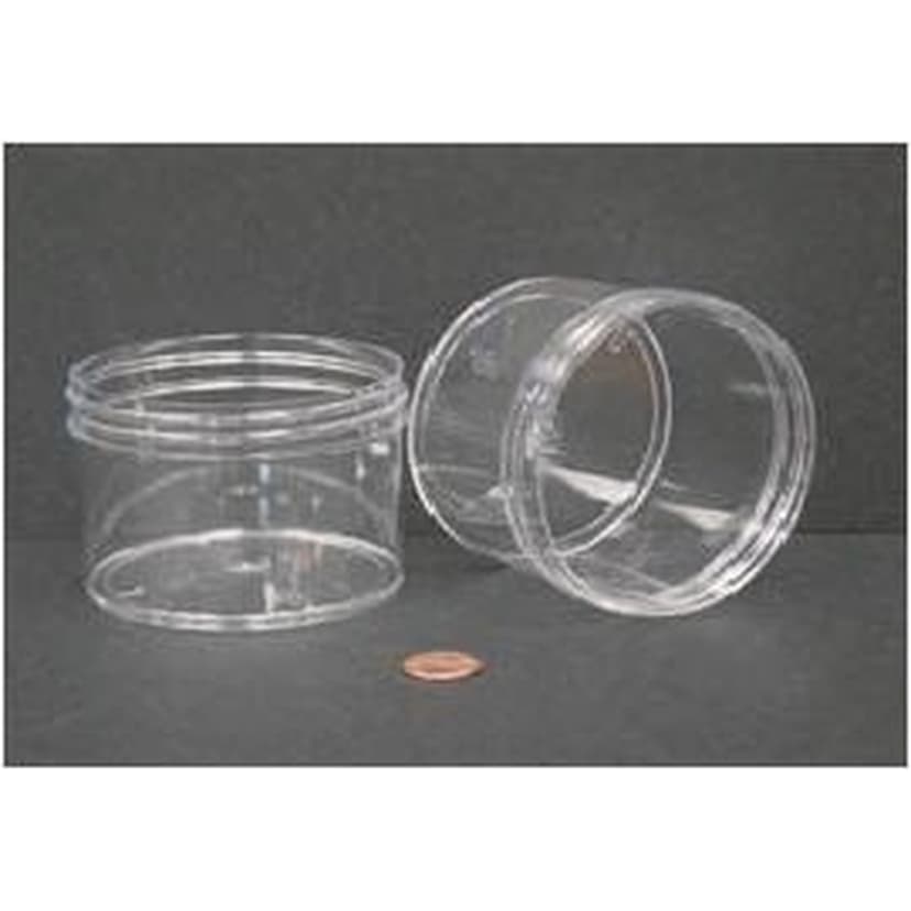 Jar, Wide Mouth, 240mL (8oz), PS, 89mm Opening, 3 3/16 x 2 3/8" (Screw Cap Packaged Separately)