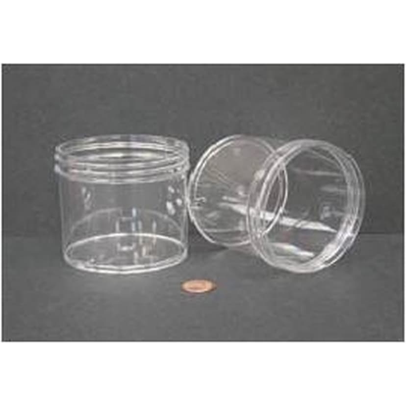 Jar, Wide Mouth, 360mL (12oz), PS, 89mm Opening, 3 3/16 x 3"   (Screw Cap Packaged Separately)