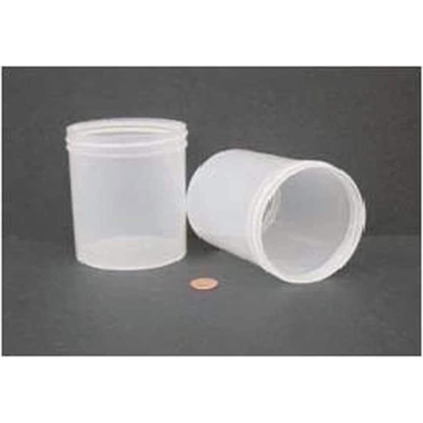 Jar, Wide Mouth, 480mL (16oz), PP, 89mm Opening, 3 1/8 x 4"   (Screw Cap Packaged Separately)