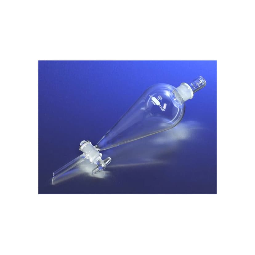 PYREX 250mL Squibb Glass Separatory Funnel, Glass Standard Taper Stopper and Standard Taper Stopcock