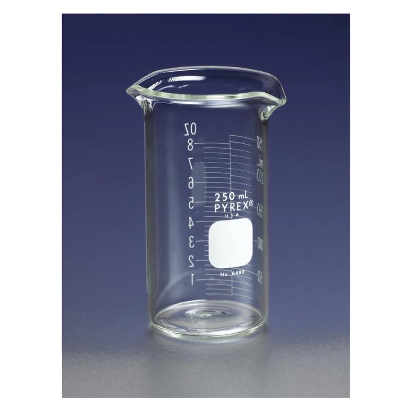 PYREX 250mL Double Spout, Double Pour Beakers, Graduated