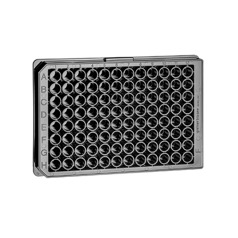 FIA-PLATE, BLACK, 96 WELL FLAT BOTT-ME