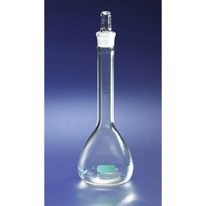PYREXPLUS Coated 2L Class A Volumetric Flask with Glass Standard Taper Stopper