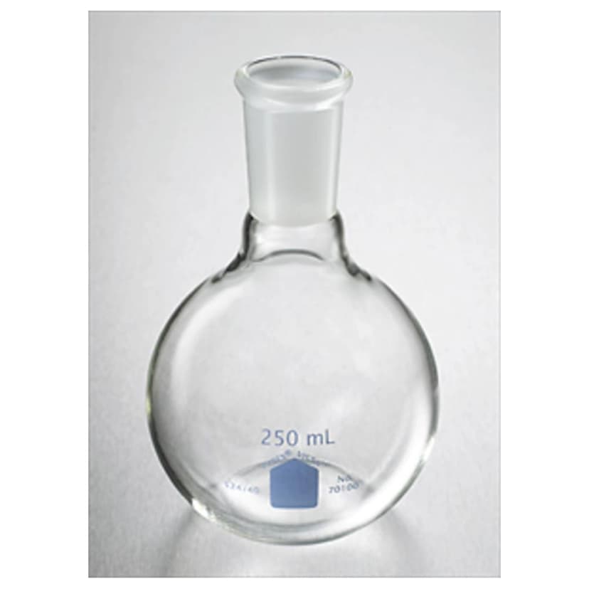 PYREX VISTA 125mL Short Neck Boiling Flask, Flat Bottom, 24/40 Standard Taper Joint
