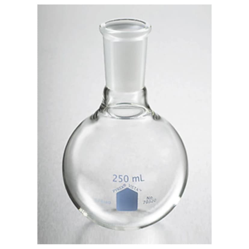 PYREX VISTA 1L Short Neck Boiling Flask, Round Bottom, 24/40 Standard Taper Joint