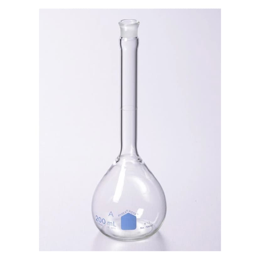 PYREX VISTA 25mL Class A Volumetric Flasks with PYREX Glass Standard Taper Stopper
