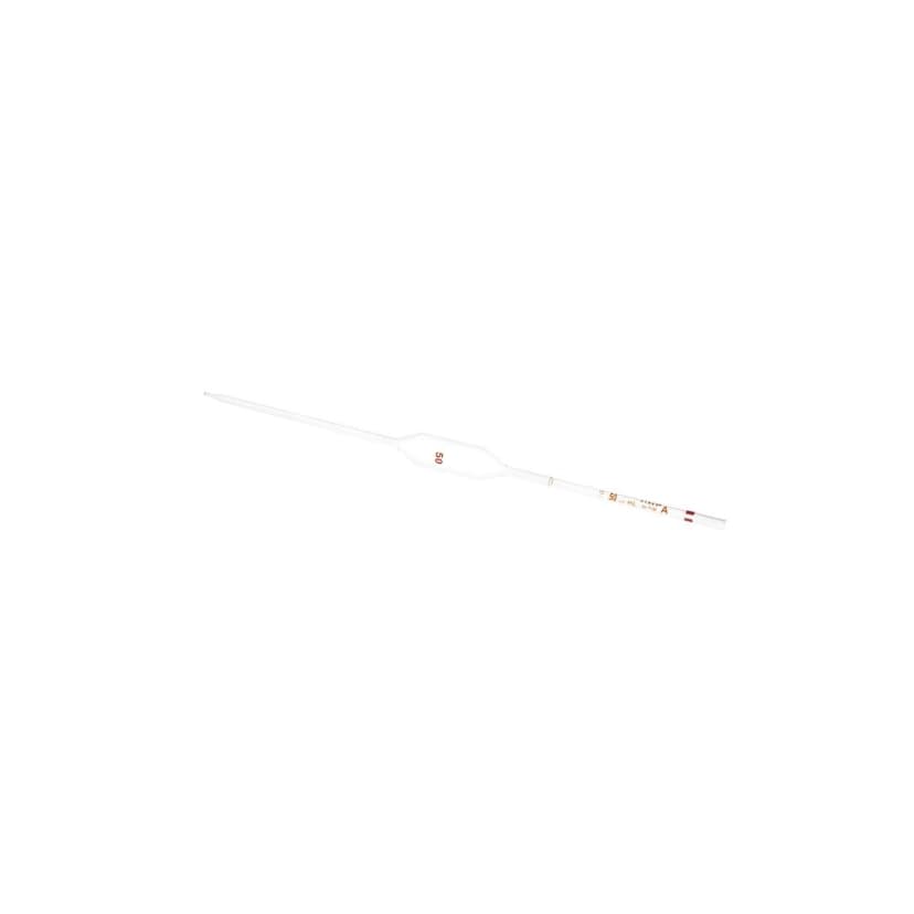 PYREX 50mL Reusable Glass Volumetric Pipets, Class A, Colored Graduations