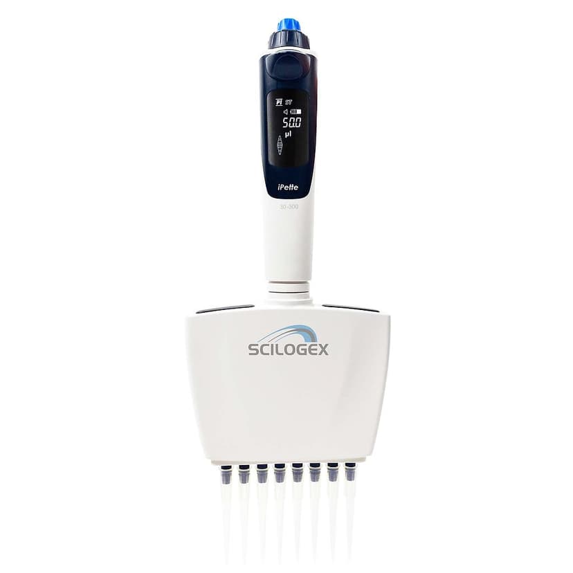 iPette Plus 8-Channel Electronic Pipettor, 30-300ul, 110-220V, 50/60Hz, UK Plug