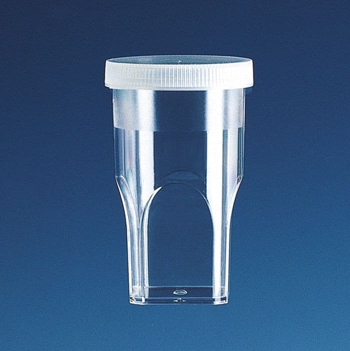 Sample Cups for Coulter Counter w/Lids, 20mL, case of 1000