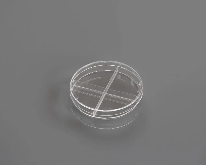 100 x 15 mm Petri Dish, X-Plate (4-section), stackable, sterile, 20/pk, 5
