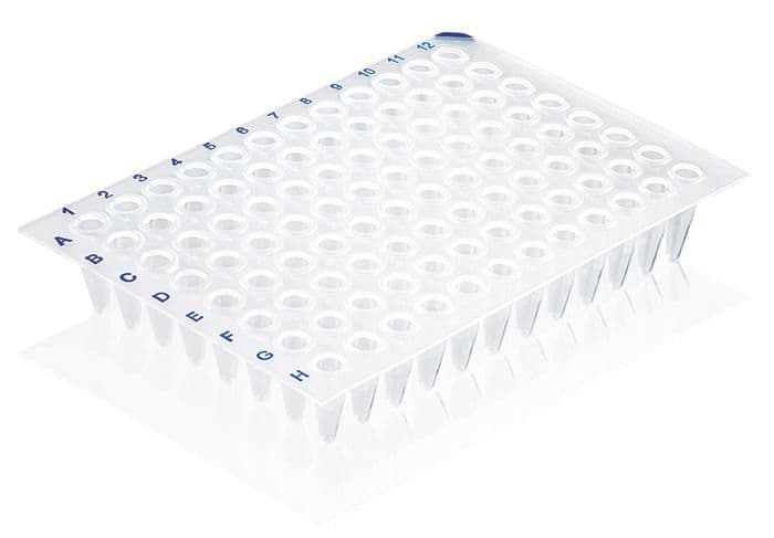 96 well, qPCR plate, PP, Non-Skirted, 10 bags of 5 plates