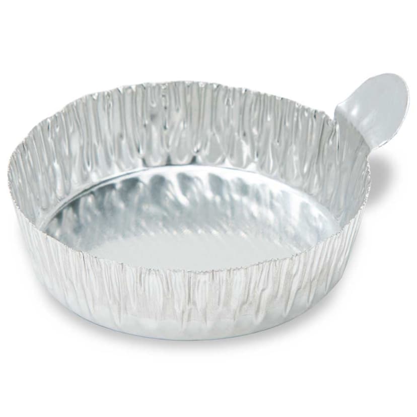 Aluminum Dish, 50mm, 1.0g (20mL), Crimped Side with Tab, 100/Pack, 10 Packs/Carton