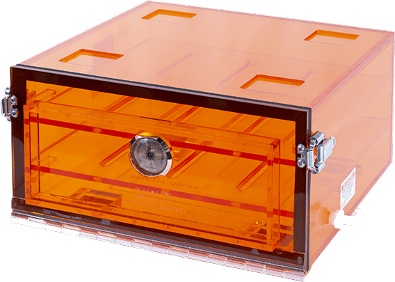 Amber Acrylic Desiccators, 12" x 12" x 1/4" Amber Perforated Shelf